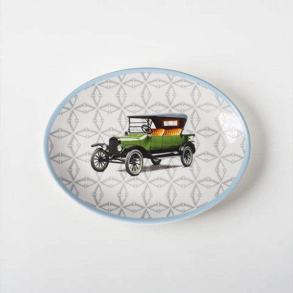Classic Cars 20's 24 Cm Porcelain Boat Plate