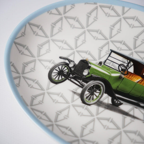 Classic Cars 20's 24 Cm Porcelain Boat Plate