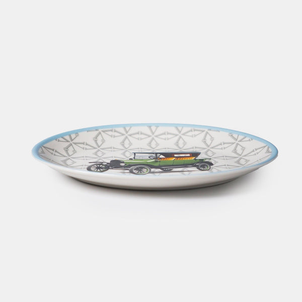 Classic Cars 20's 24 Cm Porcelain Boat Plate