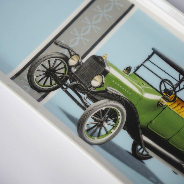 Classic Cars 20's 32Cm Porcelain Boat Plate