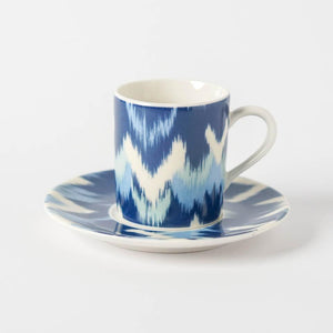 Ikad Collection Blue Porcelain Turkish Coffee Cup - Vitelli Design Studio UAE