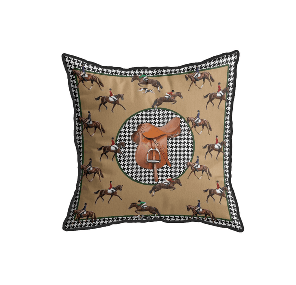 Equestrian Camel Throw Pillow Cover - Vitelli Design Studio UAE