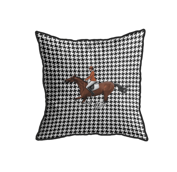 Equestrian Orange Coat Throw Pillow Cover - Vitelli Design Studio UAE