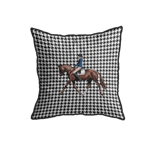 Equestrian Blue Coat Throw Pillow Cover - Vitelli Design Studio UAE