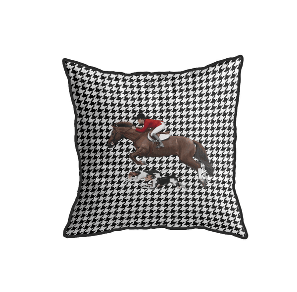 Equestrian Red Coat Throw Pillow Cover - Vitelli Design Studio UAE