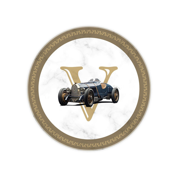 Classic Cars 30's Marble Serving Plate