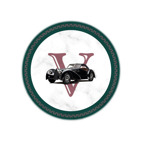 Classic Cars 40's Marble Serving Plate