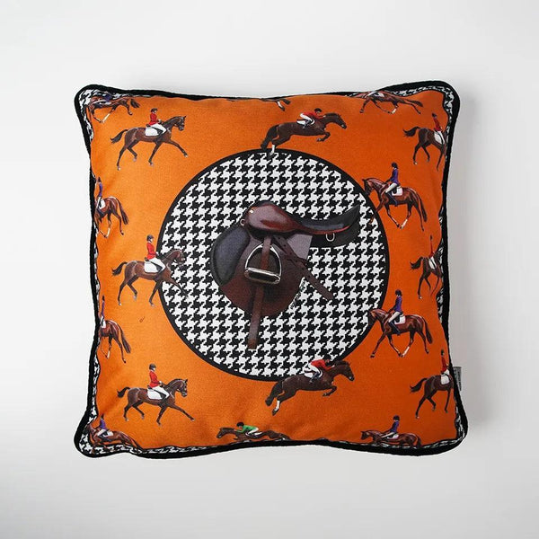 Equestrian Orenge Decorative Pillow - Vitelli Design Studio UAE