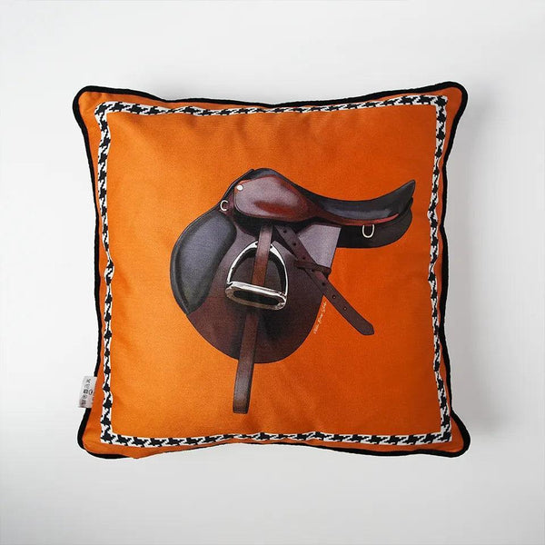 Equestrian Orenge Decorative Pillow - Vitelli Design Studio UAE
