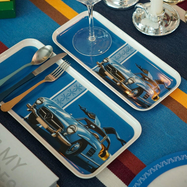 Classic Cars 50's 32Cm Porcelain Boat Plate