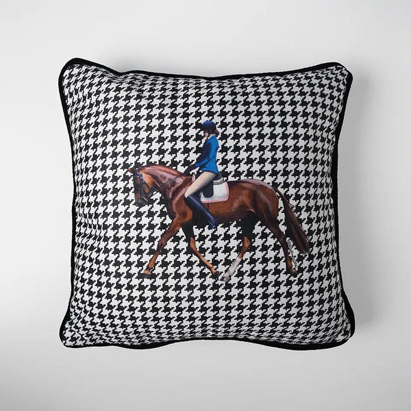 Equestrian Blue Decorative Pillow - Vitelli Design Studio UAE