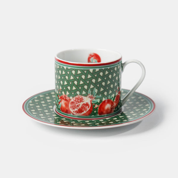 Hazeran Pomegranate Porcelain Teacup - Vitelli Design Studio UAE