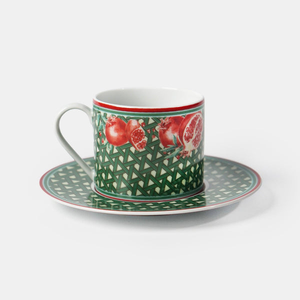 Hazeran Pomegranate Porcelain Teacup - Vitelli Design Studio UAE