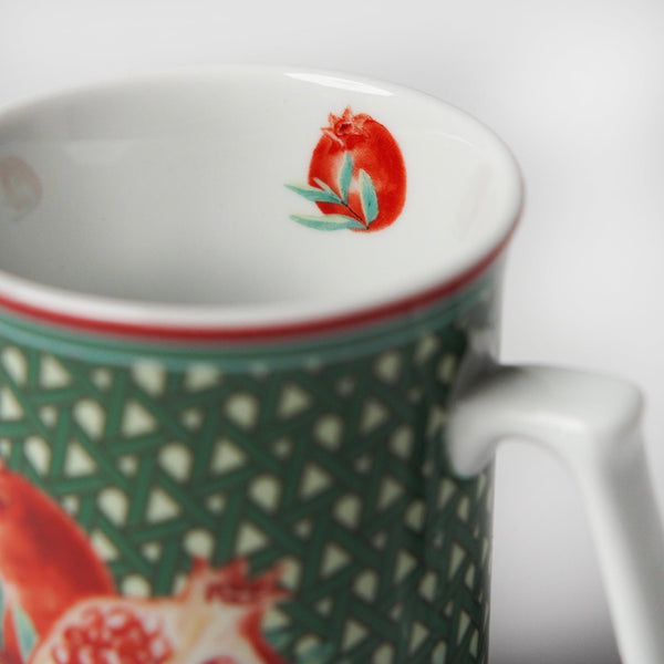 Hazeran Nar Porcelain Coffee Mug - Vitelli Design Studio UAE
