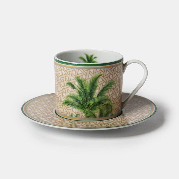 Hazeran Palm Porcelain Teacup - Vitelli Design Studio UAE