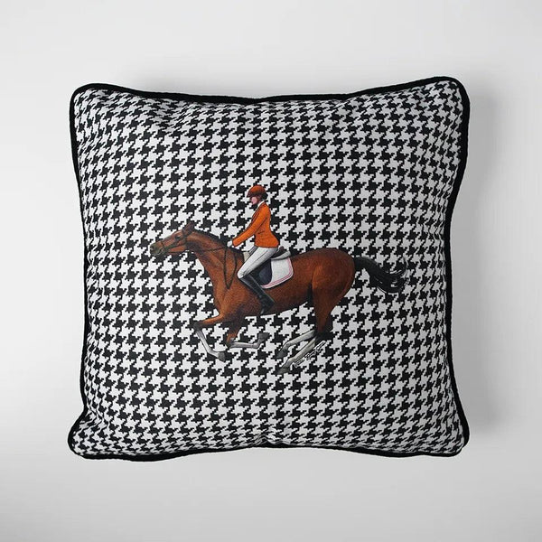Equestrian Orange Coat Decorative Pillow - Vitelli Design Studio UAE