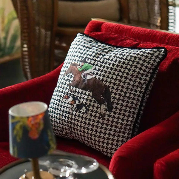 Equestrian Green Coat Decorative Pillow - Vitelli Design Studio UAE