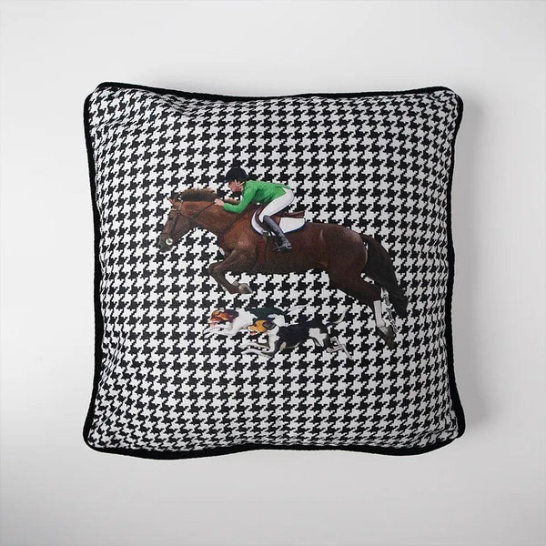 Equestrian Green Coat Decorative Pillow - Vitelli Design Studio UAE