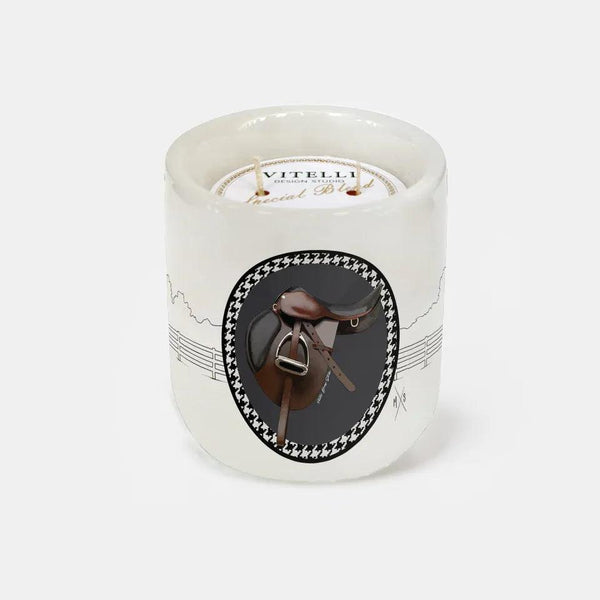 Equestrian Anthracite Marble Candle - Vitelli Design Studio UAE