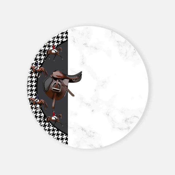 Equestrian Anthracite Marble Serving Plate - Vitelli Design Studio UAE