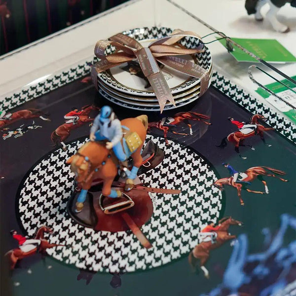 Equestrian Anthracite 40x40 Acrylic Tray - Vitelli Design Studio UAE