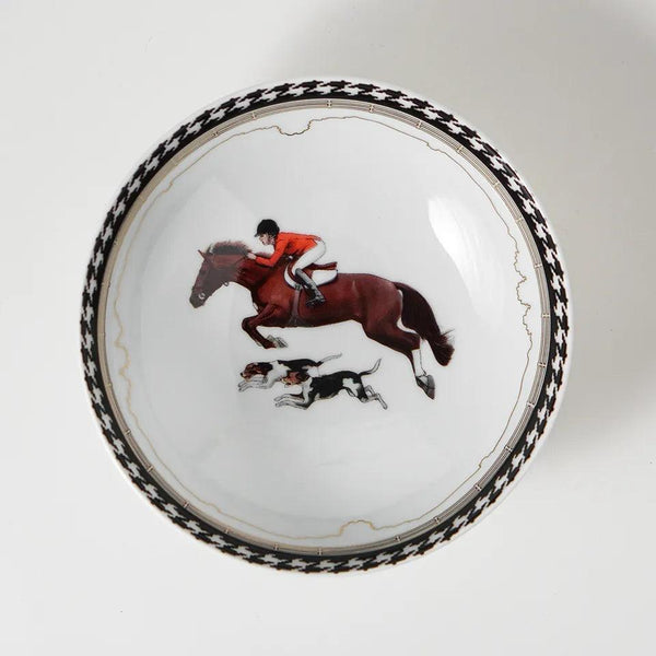 Equestrian Red Jacket Porcelain Salad & Soup Bowl - Vitelli Design Studio UAE