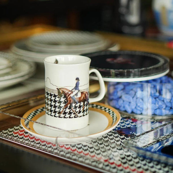 Equestrian Saddle Porcelain Coffee Mug - Vitelli Design Studio UAE