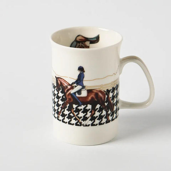 Equestrian Saddle Porcelain Coffee Mug - Vitelli Design Studio UAE