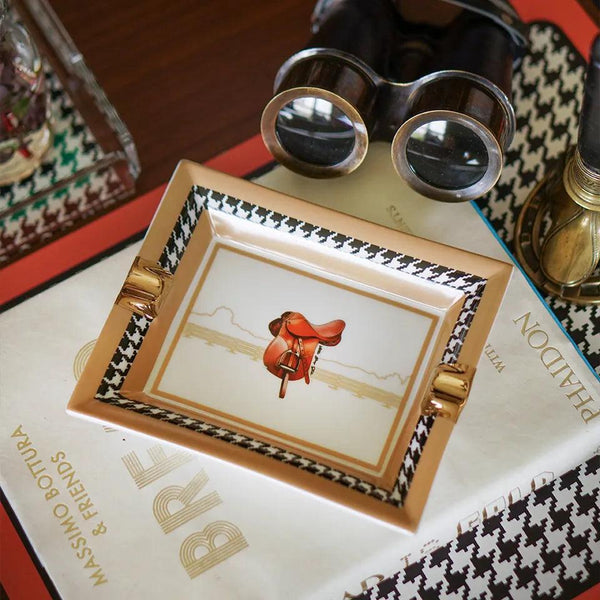 Equestrian Camel Porcelain Ashtray - Vitelli Design Studio UAE