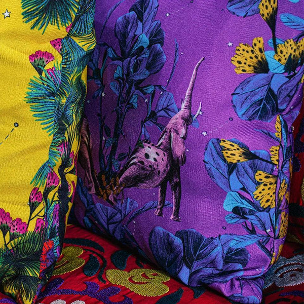 Wonderland Purple Elephant Decorative Pillow - Vitelli Design Studio UAE