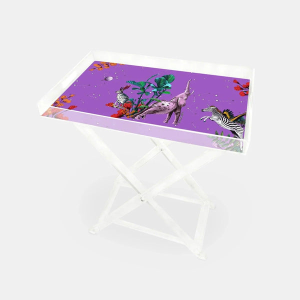 Wonderland Purple Elephant 60x40 Acrylic Coffee Table - Vitelli Design Studio UAE