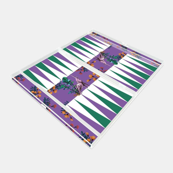 Wonderland Purple Elephant Backgammon - Vitelli Design Studio UAE
