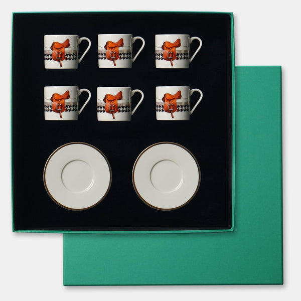 Equestrian Red Jacket 6 Pcs Turkish Coffee Cup - Vitelli Design Studio UAE