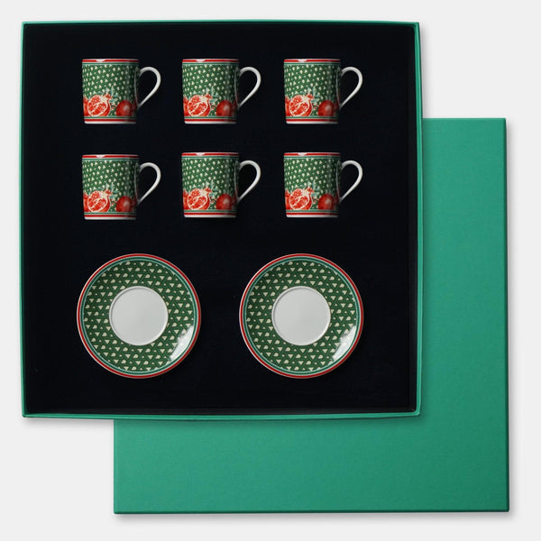 Hazeran Pomegranate 6 Pcs Turkish Coffee Cup - Vitelli Design Studio UAE