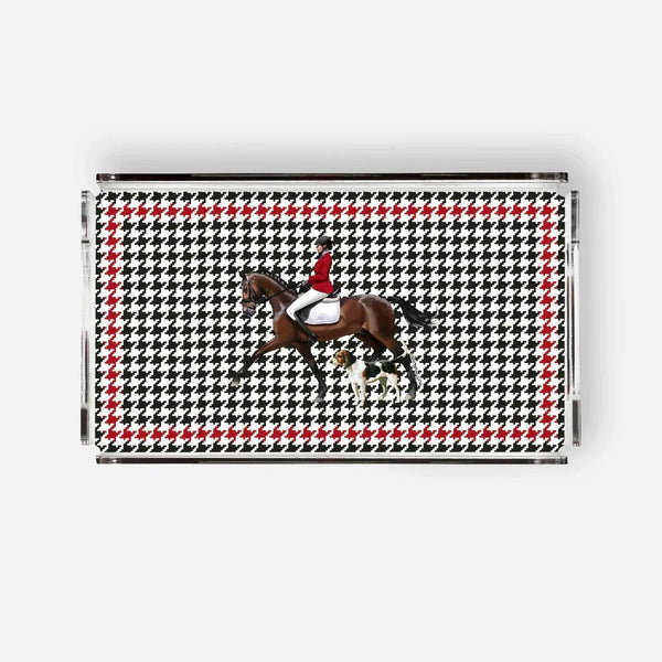 Equestrian Red Jacket 38x23 Acrylic Tray - Vitelli Design Studio UAE