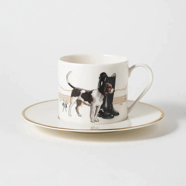 Equestrian Green Jacket Porcelain Teacup - Vitelli Design Studio UAE
