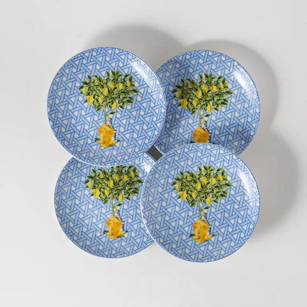 Hazeran Lemon 12 Cm Porcelain Plate Set of 4 - Vitelli Design Studio UAE