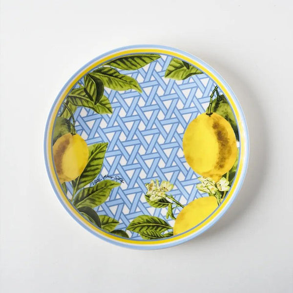 Hazeran Lemon 25 Cm Porcelain Plate - Vitelli Design Studio UAE