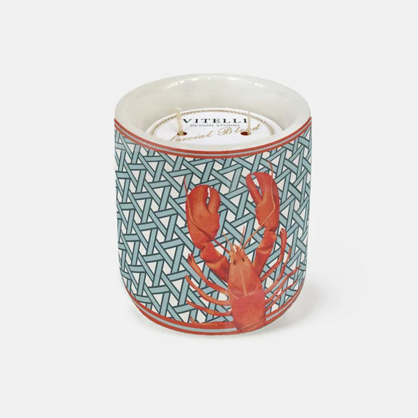 Hazeran Lobster Marble Double Faced Candle - Vitelli Design Studio UAE