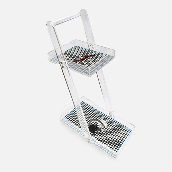 Equestrian Blue Jacket Acrylic Service Trolley - Vitelli Design Studio UAE