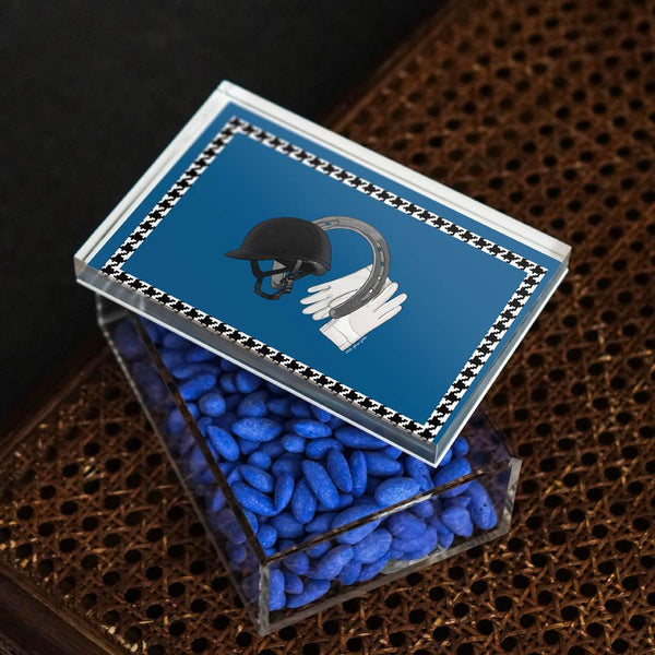 Equestrian Blue 18x12 Acrylic Jar - Vitelli Design Studio UAE