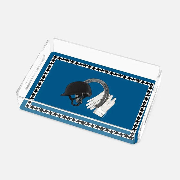 Equestrian Blue 25X17 Acrylic Tray - Vitelli Design Studio UAE