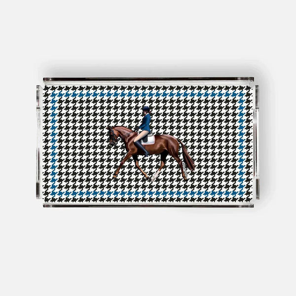 Equestrian Blue Jacket 38x23 Acrylic Tray - Vitelli Design Studio UAE