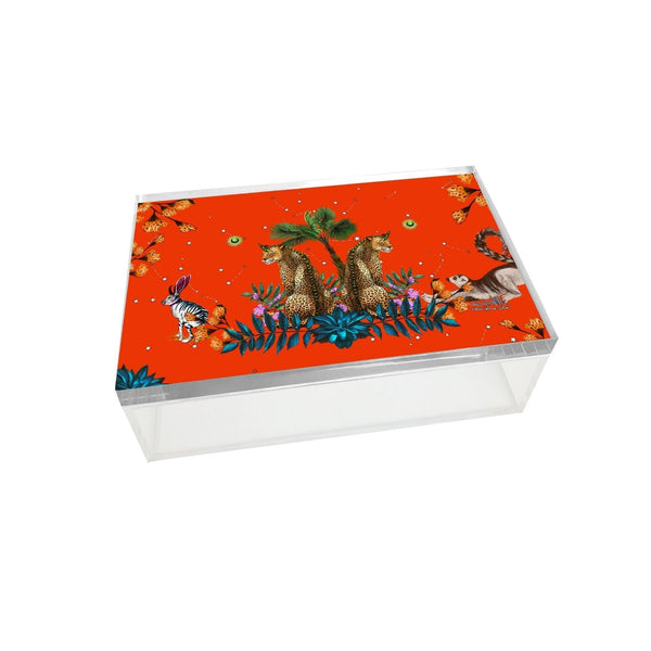 Wonderland Turuncu Leopar 2 18x12 Pleksi Kavanoz