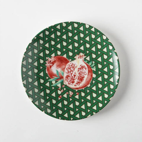 Hazeran Pomegranate 20 Cm Porcelain Plate - Vitelli Design Studio UAE