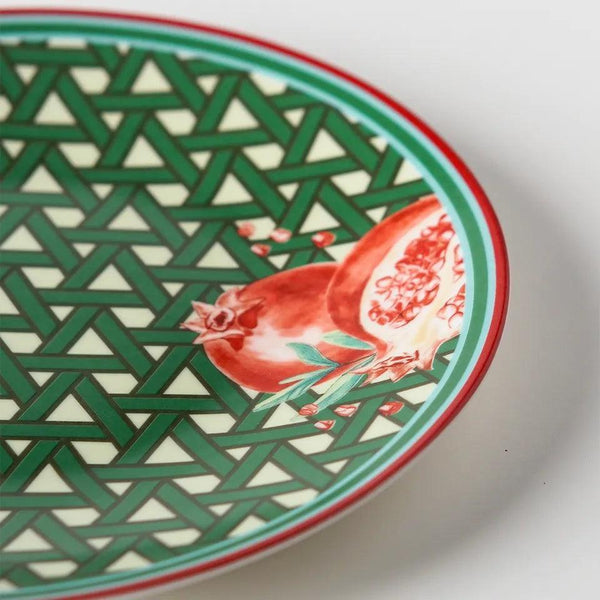 Hazeran Pomegranate 25 Cm Porcelain Plate - Vitelli Design Studio UAE