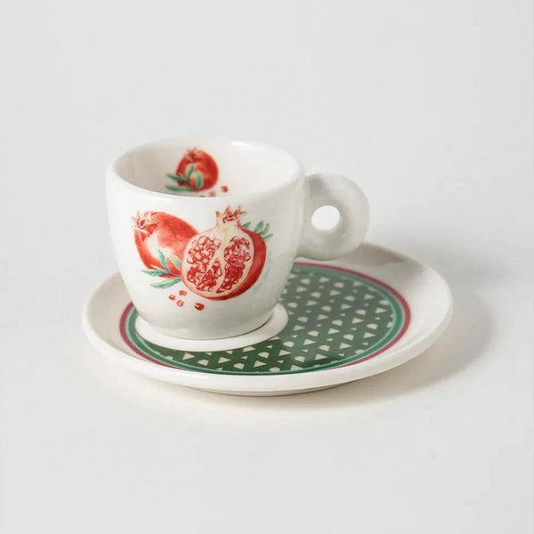 Hazeran Pomegranate Porcelain Espresso Cup - Vitelli Design Studio UAE
