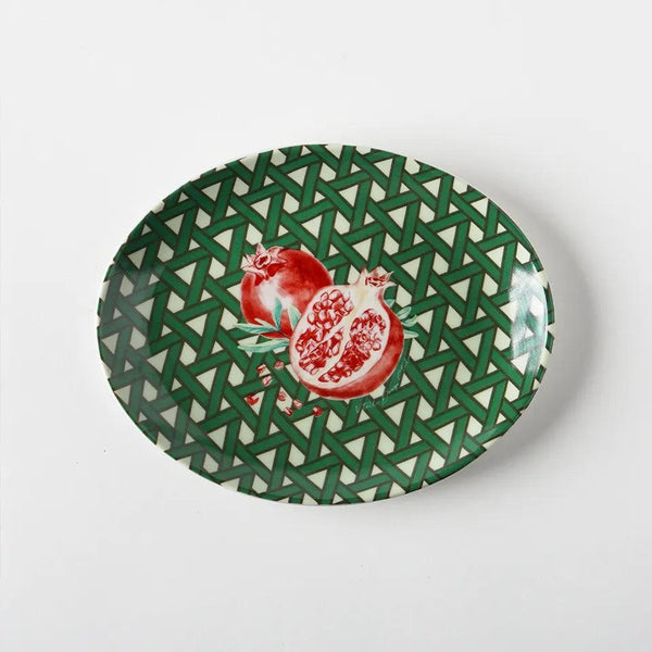 Hazeran Pomegranate 21 Cm Porcelain Boat Plate - Vitelli Design Studio UAE
