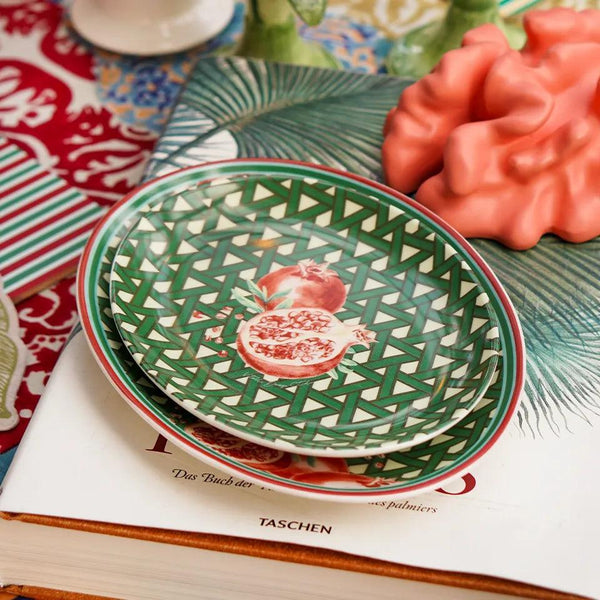 Hazeran Pomegranate 21 Cm Porcelain Boat Plate - Vitelli Design Studio UAE