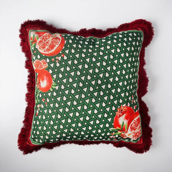 Hazeran Pomegranate Throw Pillow Cover - Vitelli Design Studio UAE